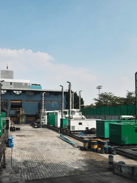 Utility tanks and electrical panels with ultrasonic level sensors feeding TAKEOVR remote monitoring dashboards